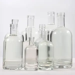 Wholesale New Design Custom Liquor For Vodka Whiskey Tequila Spirit Glass Bottle