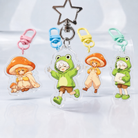 Porte-clés 3D personnalisés vierges givrés, accessoires personnalisables pour la sublimation, porte-clés vierges en acrylique transparent coloré pour téléphone