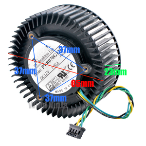 PVB070G12H การ์ดจอ ggraphics 65mm พัดลมระบายความร้อนสำหรับ <span class=keywords><strong>GTX460</strong></span> GTX480 GTX580 GTX680 GTX980 980Ti GTX1080ti 1080 1070 1070ti 1060 - Product Image 3