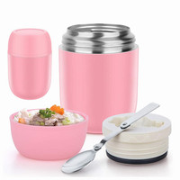 Thermos isotherme en acier inoxydable pour aliments sous vide, boîte à lunch bento, 1100 ml, boîte à soupe chaude avec cuillère pour enfants et bureau