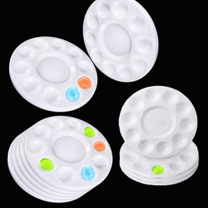 Palette multi-cadres ronde à 10 trous pour étudiants, pour gouache et aquarelle, facile à nettoyer, palette spéciale pour les fournitures d'artisanat des étudiants - Product Image 3