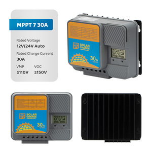 Régulateur de charge Bluetooth MPPT 12V 24V 48V 40A 30A 20A, système de panneau d'énergie <span class=keywords><strong>solaire</strong></span> pour Yacht RV Camper 30A évalué - Product Image 2