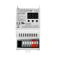Décodeur DMX512 à 4 canaux compatible RDM pour éclairage LED avec boîtier en plastique, installation sur rail DIN