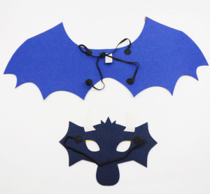 Conjunto de Disfraz Infantil con Temática de Dinosaurios, Alas de Dragón y Máscara, 100% Poliéster, para Fiesta de Halloween - Product Image 3