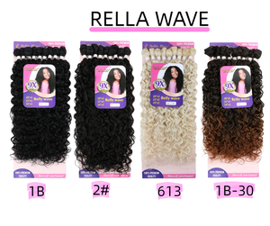 Extensiones de Cabello Sintético al por Mayor, 300g, 9X, Fibra de Alta Calidad, Ondulado al Agua, Tejido de Cabello, Ondas <span class=keywords><strong>Rella</strong></span> - Product Image 2