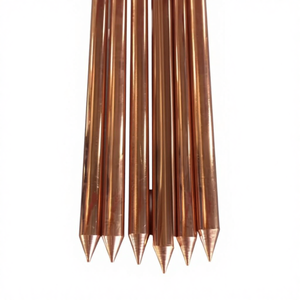 Piquet de terre en <span class=keywords><strong>acier</strong></span> plaqué cuivre de longueur personnalisée, qualité industrielle, système de protection contre la foudre et de mise à la terre, modèle 16x2400 - Product Image 5