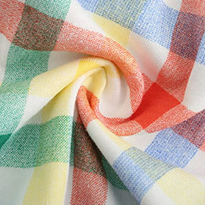 Cầu Vồng Kiểm Tra Châu Âu <span class=keywords><strong>Linen</strong></span> Vải Sọc Sợi Nhuộm Vải Bông Vải Cho Bộ Đồ Giường Của Phụ Nữ Dresses Trang Phục Nhìn - Product Image 2