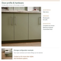Meuble de cuisine sur mesure avec îlot, portes laquées modernes, design modulaire et rangement par tiroirs, structure en panneaux de particules