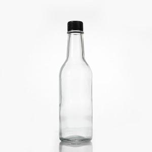 Mejor venta Capot 150ML pequeño cilindro de vidrio de borosilicato vacío salsa picante y botella de Ketchup con tapas de plástico - Product Image 3