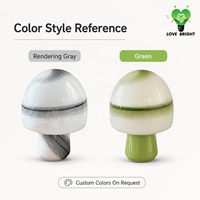 Lampe de table en verre en forme de champignon, rechargeable, DC, USB-C, 3CCT, à intensité variable tactile, sans fil, décorative, pour la décoration de la maison