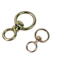 Jaune zingué 8-forme émerillons rotatifs anneau chaîne lien boucle anneau pivotant 7x9x25X42x104mm chien vache cheval piquet matériel pour animaux de compagnie