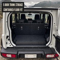 Organisateur de coffre Jimny 5 portes, boîte de rangement en ABS avec séparateurs, résistant à l'eau, facile à nettoyer