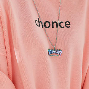 高品質 ヒップホップ ステンレススチール スラッシャー ペンダントネックレス 防水 炎 ファイヤーレター ネームチャーム ネックレス - Product Image 3