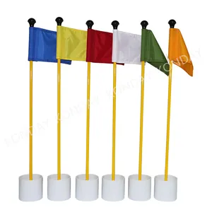 कोन्डे सीमा शुल्क मानक गोल्फ पोल कप और हरे झंडे के साथ गोल्फ के टूर कप और झंडे के गोल्फ ध्वज