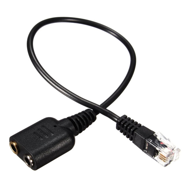 30cm RJ9 RJ 9 Crystal Head Adapter to Dual 2 3.5mm Aux Computer Headset to Phone Headset 2x3 5mm to RJ9 Earphone Converter