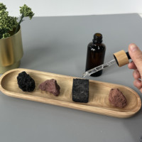 Diffuseur d'huiles essentielles en pierre de lave naturelle, diffuseur en pierre de lave pour aromathérapie