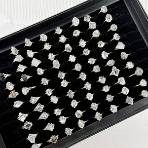 Vente en gros de bagues de bijoux en cristal de pierres précieuses naturelles bague en diamant Herkimer à vendre - Product Image 5