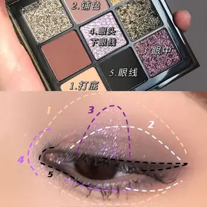 Bộ Trang Điểm Chuyên Nghiệp Huda 9 Màu Beauty Glitter Eyeshadow Palette Nhãn Hiệu Riêng