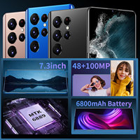 Téléphone portable intelligent Android 12 S23 ULTRA original 16 Go + 1 To, 48 MP + 108 MP, déverrouillage facial, écran intégral, vente chaude