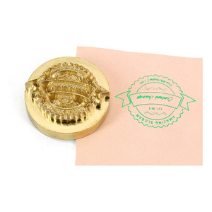 Moule à estamper en cuivre pour gaufrage sur cuir, pour impression de logo, presse à transfert thermique, forme ronde de 40 mm - Product Image 1