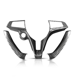 Adesivo MRD per Volante in Carbonio per <span class=keywords><strong>Alfa</strong></span> <span class=keywords><strong>Romeo</strong></span> Giulia Stelvio 2017-2019 Copertura in Fibra di Carbonio Pezzi in Fibra di Carbonio - Product Image 2
