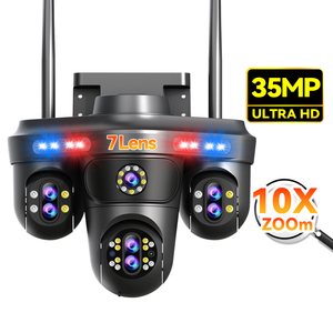 35mp 7 ống kính <span class=keywords><strong>4</strong></span> màn hình PTZ an ninh máy ảnh ngoài trời không thấm nước Wifi 360 mạng Máy ảnh 10x zoom tự động theo dõi <span class=keywords><strong>IP</strong></span> máy ảnh - Product Image 1