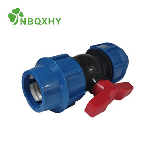 Vanne à boisseau sphérique en PP bleu OEM ODM PN16 haute pression pour raccords de tuyauterie PE pour le traitement de l'eau et l'agriculture - Product Image 3