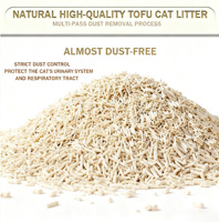 Litière pour chat en tofu en gros, personnalisée, naturelle, sans poussière, jetable, vente de litière pour chat en tofu, prix de la litière pour chat en tofu