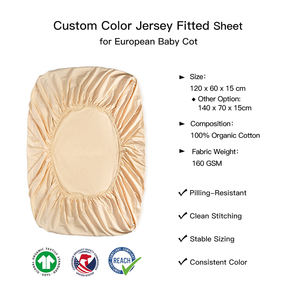 Sábana Ajustable para Cuna de 60x120 cm, Tamaño Europeo Estándar, 100% Algodón, para Recién Nacidos, Ropa de Cama para Cuna Convertible, Venta al Por Mayor - Product Image 2