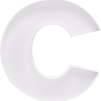 Boîte décorative remplissable en carton de 12 pouces en forme de lettre C, finition mate, estampage à chaud, personnalisable, pour aliments pour bébés, en carton.