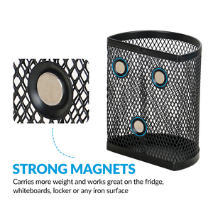 Amason Porte-stylo magnétique en maille métallique Offre Spéciale Rangement Porte-crayon en métal Organisateur de rangement pour le <span class=keywords><strong>bureau</strong></span> - Product Image 2