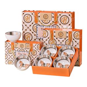 Ensemble de bols en céramique de 4,5 pouces pour la maison, vaisselle, boîte cadeau, design nordique exquis - Product Image 2