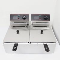 2025 Friteuses commerciales électriques à double panier en acier inoxydable pour comptoir personnalisé pour restaurants et hôtels