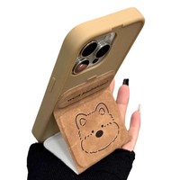 Étui magnétique à rabat peint à la main avec motif de chien West Highland pour iPhone 16 Pro Max, 15, 14, 13/12
