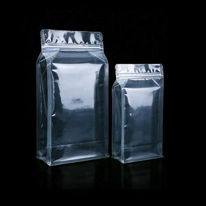 八边封袋3D自封<span class=keywords><strong>PE</strong></span>拉链顶部可重复密封加厚谷物密封茶叶食品塑料包装袋 - Product Image 1