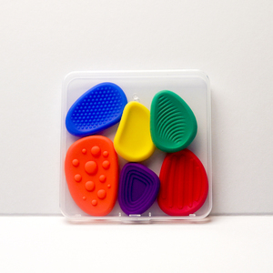 6er Pack Sensorische Zappel steine für Kinder-Weiche strukturierte Sorgens teine gegen Autismus, Angst abbau und Stress abbau - Product Image 3