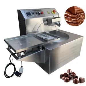 Mesin Tempering coklat Mini otomatis 5Kg, mesin pembuat coklat cetakan berlapis Enrobing