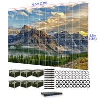 Mur d'affichage LED pour événements intérieurs 6,5 m x 5,5 m P2.976, écran vidéo de location haute résolution 2,9 mm, HDR10+, 3 ans de garantie
