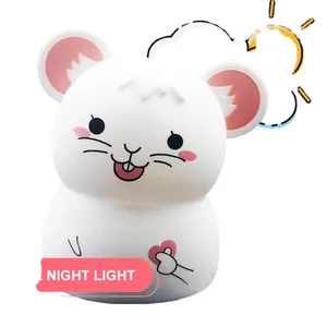 led uab animal night light for kids mickey cute mouse silicone lamp