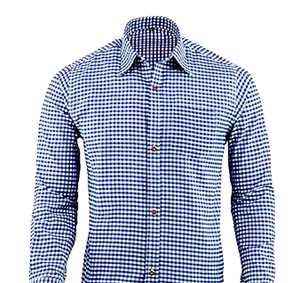 Chemise bavaroise bleue pour hommes, style Oktoberfest, boutonnée, en coton, manches longues, du S au 4XL - Product Image 1