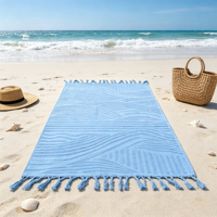 Wholesale Custom High-quality 100% Cotton Absorbent Skin-friendly Sand Free Jacquard Eco-Friendly Double Sided Beach Towel
