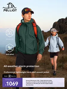 Chaqueta de Senderismo y Montañismo PELLIOT, Cortavientos de Carcasa Dura para Exteriores, Nueva, Ultraligera, Impermeable, con Cremallera TORAYDELFY - Product Image 6