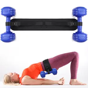 Correia de impulso de quadril para halteres, kettlebells, placas até o peito de exercício, cinto antiderrapante para cintura, almofada de impulso de quadril, academia e bumbum