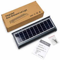 Panneau publicitaire solaire LED extérieur, sécurité IP65, résistant aux intempéries, éclairage continu du crépuscule à l'aube pour patio, porte arrière, bâtiment