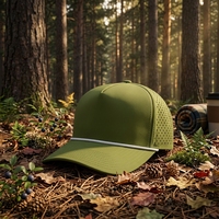 Casquette Trucker 5 Panneaux Surdimensionnée à Grande Visière, Perforée, avec Partie Avant en Mousse et Dos en Maille, Réglable, pour Adulte, Décontractée, Vente en Gros