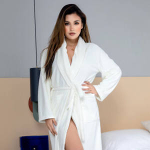 Automne et hiver hommes corail en peluche vêtements de nuit longs épaissi <span class=keywords><strong>Couple</strong></span> femmes longue Robe adulte peignoir corail en peluche vêtements de nuit - Product Image 1