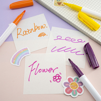 Stylos marqueurs pour tableau blanc à encre multicolores personnalisés avec écriture lisse et effaçable, impression UV