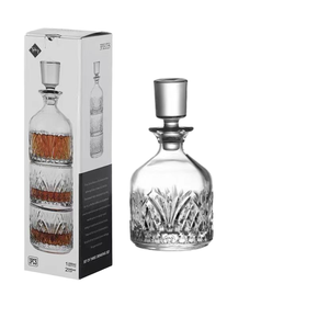 Set di Bicchieri Decanter in Cristallo Impilabili, Bicchieri Old Fashioned Stile Vintage, Capacità 300ml, Pressati a Macchina per Feste - Product Image 1