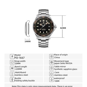 PAGANI DESIGN 007 Mechanical Watch Men's Luxury Automatic Watch NH35A AR Sapphire Crystal Waterproof <b>Clock</b> 2024 New - Product Image 2