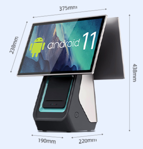 Máquina POS de 15,6 pulgadas con pantallas táctiles duales Opciones de sistema operativo Windows Android para restaurantes minoristas Equipado Procesador <span class=keywords><strong>AMD</strong></span> DDR4 RAM - Product Image 3